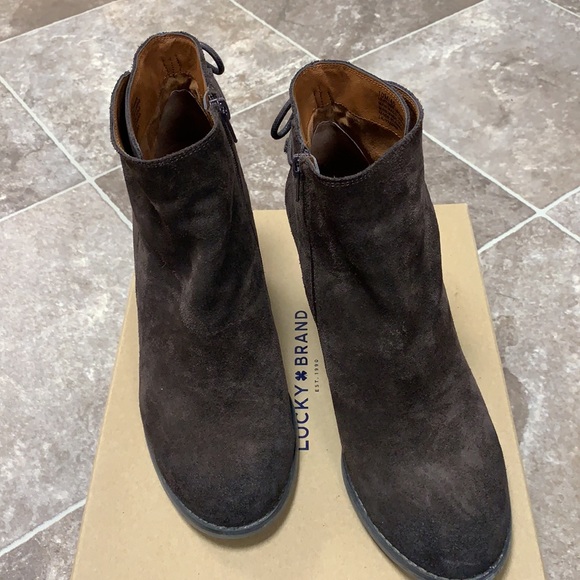 Lucky Brand brown wedge bootie - Picture 3 of 4